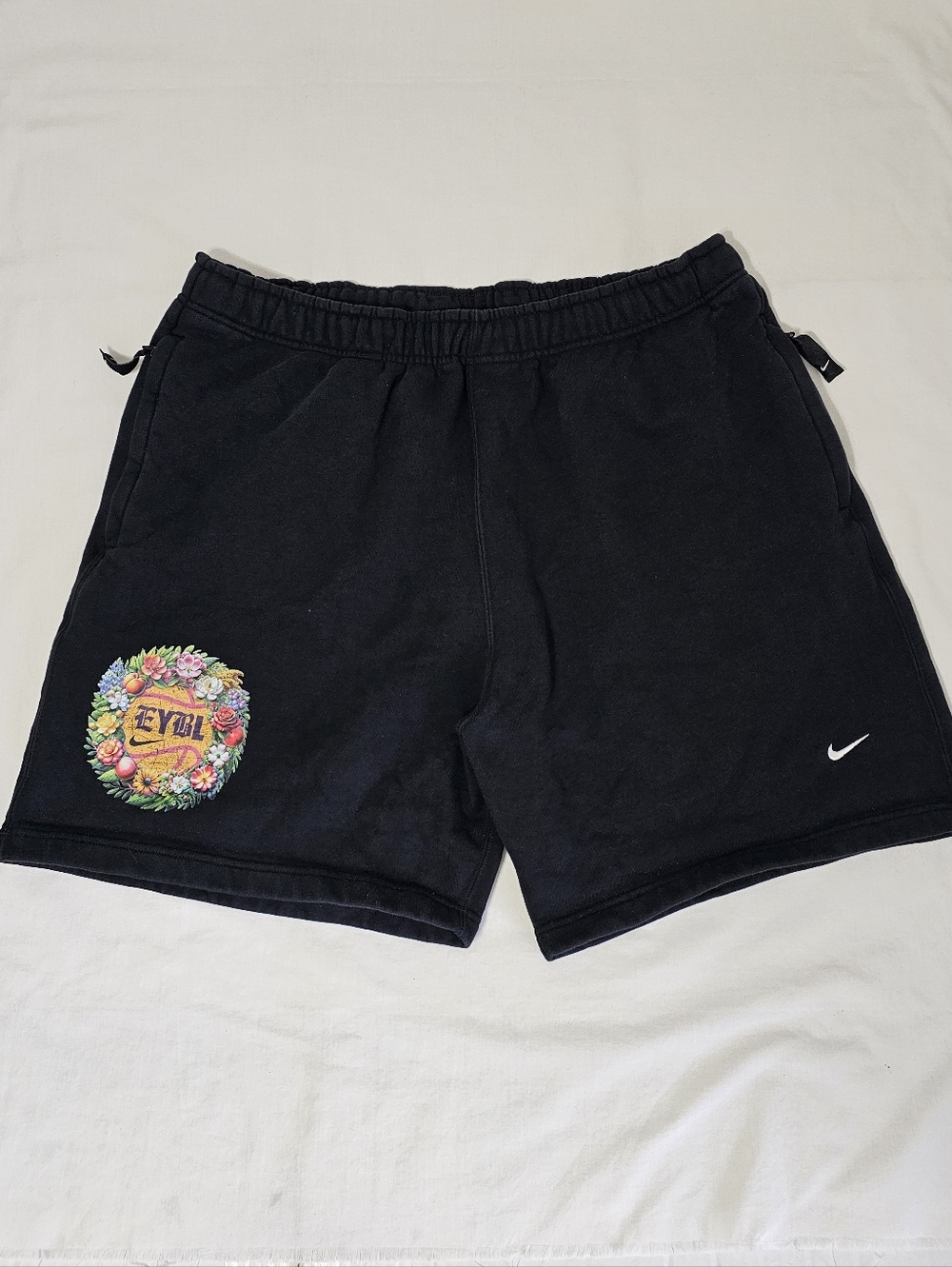 Nike Sportswear EYBL Floral Basketball Fleece Shorts FN3325-010 XL Black
